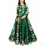Elegant Women Dress Moroccan Kafan Slim Fit Big Swing Off Shoulder Maxi Vestidos India A-line Party Vestidos 2021 - Presidential Brand (R)