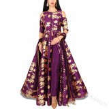 Elegant Women Dress Moroccan Kafan Slim Fit Big Swing Off Shoulder Maxi Vestidos India A-line Party Vestidos 2021 - Presidential Brand (R)