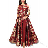 Elegant Women Dress Moroccan Kafan Slim Fit Big Swing Off Shoulder Maxi Vestidos India A-line Party Vestidos 2021 - Presidential Brand (R)
