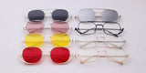 Retro square sunglasses women men luxury brand designer vintage anti blue light clear oval Sun Glasses Shades - Presidential Brand (R)