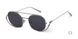 Retro square sunglasses women men luxury brand designer vintage anti blue light clear oval Sun Glasses Shades - Presidential Brand (R)