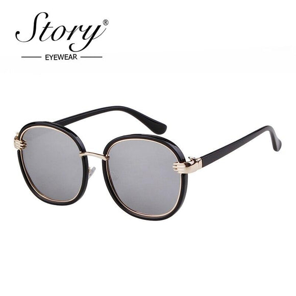 Steampunk Sunglasses Men Women Brand Designer Gothic Style Round Frame Eagle Claw Sun Glasses Punk Shades Male UV400 - Presidential Brand (R)