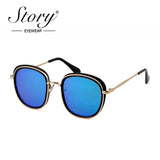 Retro Round Sunglasses Women Brand Vintage Gold Metal Frame Cat Eye Sun Glasses Black Shades High Quality Eyewear - Presidential Brand (R)