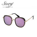 Retro Round Sunglasses Women Brand Vintage Gold Metal Frame Cat Eye Sun Glasses Black Shades High Quality Eyewear - Presidential Brand (R)