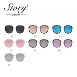 Retro Round Sunglasses Women Brand Vintage Gold Metal Frame Cat Eye Sun Glasses Black Shades High Quality Eyewear - Presidential Brand (R)