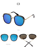 Retro Round Sunglasses Women Brand Vintage Gold Metal Frame Cat Eye Sun Glasses Black Shades High Quality Eyewear - Presidential Brand (R)