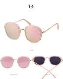 Retro Round Sunglasses Women Brand Vintage Gold Metal Frame Cat Eye Sun Glasses Black Shades High Quality Eyewear - Presidential Brand (R)