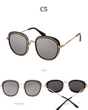 Retro Round Sunglasses Women Brand Vintage Gold Metal Frame Cat Eye Sun Glasses Black Shades High Quality Eyewear - Presidential Brand (R)