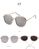 Retro Round Sunglasses Women Brand Vintage Gold Metal Frame Cat Eye Sun Glasses Black Shades High Quality Eyewear - Presidential Brand (R)