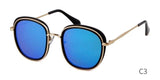 Retro Round Sunglasses Women Brand Vintage Gold Metal Frame Cat Eye Sun Glasses Black Shades High Quality Eyewear - Presidential Brand (R)