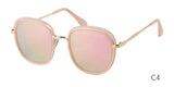 Retro Round Sunglasses Women Brand Vintage Gold Metal Frame Cat Eye Sun Glasses Black Shades High Quality Eyewear - Presidential Brand (R)