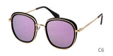 Retro Round Sunglasses Women Brand Vintage Gold Metal Frame Cat Eye Sun Glasses Black Shades High Quality Eyewear - Presidential Brand (R)