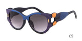 Big Frame Cat Eye Sunglasses Hollow Out Leg Sun Glasses Gradient Lens Shades 90S - Presidential Brand (R)