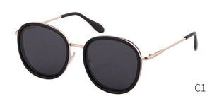 Fashion round sunglasses women men brand luxury design green candy lens pink frame Polarized sun glasses shades - Presidential Brand (R)