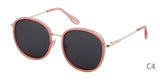 Fashion round sunglasses women men brand luxury design green candy lens pink frame Polarized sun glasses shades - Presidential Brand (R)