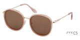 Fashion round sunglasses women men brand luxury design green candy lens pink frame Polarized sun glasses shades - Presidential Brand (R)