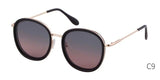Fashion round sunglasses women men brand luxury design green candy lens pink frame Polarized sun glasses shades - Presidential Brand (R)