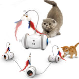 Automatic Sensor Cat Toys Interactive Smart Robotic Electronic Feather Teaser Self-Playing