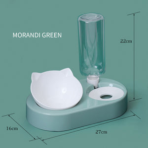 Pet Bowl Cat Bowl Dog Bowl Automatic Drinking Bowl Cat Food Bowl Anti Slip Inclined Neck Protection Pet Supplies Cat Supplies