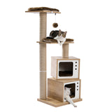 Cat Scratcher Tower Home Furniture Cat Tree Pets Hammock Sisal Cat Scratching Post Climbing Frame Toy Spacious Perch