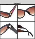 Big Frame Cat Eye Sunglasses Hollow Out Leg Sun Glasses Gradient Lens Shades 90S - Presidential Brand (R)