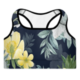 Women's Fitness Floral Padded Sports Bra - Presidential Brand (R)