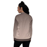 Womens Jackets, Burgundy Half-Tone Style Bomber Jacket - Presidential Brand (R)