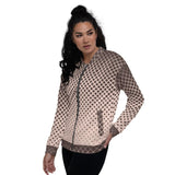 Womens Jackets, Burgundy Half-Tone Style Bomber Jacket - Presidential Brand (R)