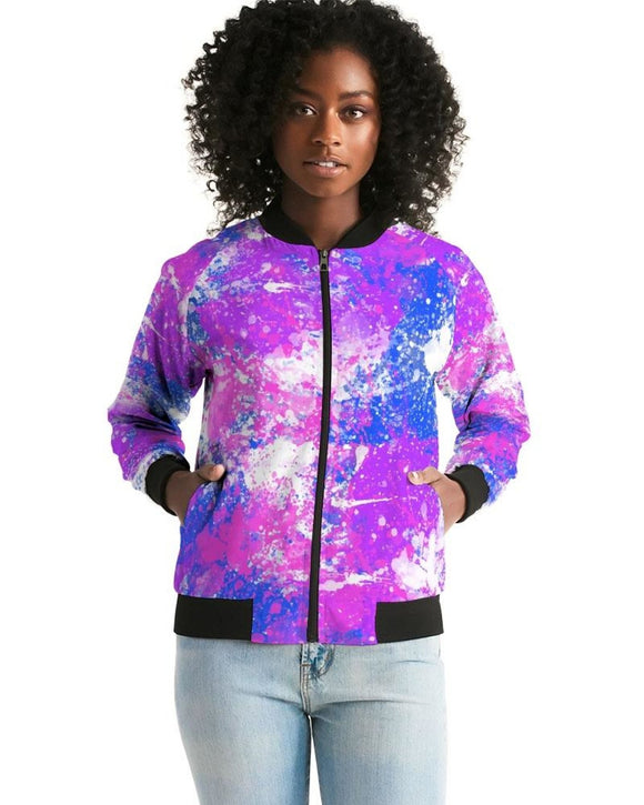Womens Jackets, Cotton Candy Purple Style Bomber Jacket - Presidential Brand (R)