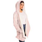 Womens Jackets, Peach Marble Graphic Style Fleece Cloak - Presidential Brand (R)