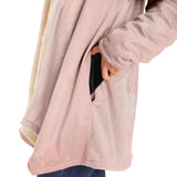Womens Jackets, Peach Marble Graphic Style Fleece Cloak - Presidential Brand (R)
