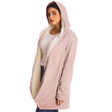Womens Jackets, Peach Marble Graphic Style Fleece Cloak - Presidential Brand (R)