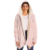 Womens Jackets, Peach Marble Graphic Style Fleece Cloak - Presidential Brand (R)