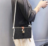 Straw Box Clutch Shoulder Bag - Presidential Brand (R)